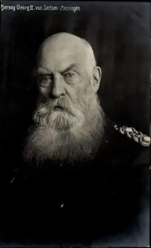 Ak Herzog Georg II. von Sachsen Meiningen, Portrait