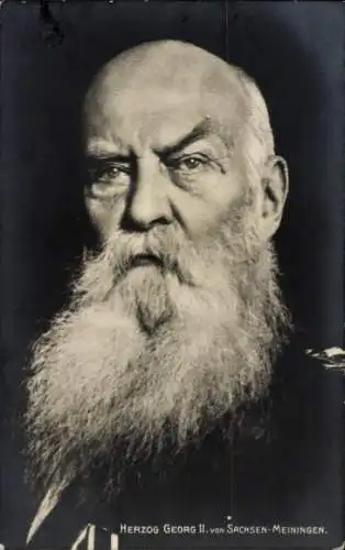 Ak Herzog Georg II. von Sachsen Meiningen, Portrait