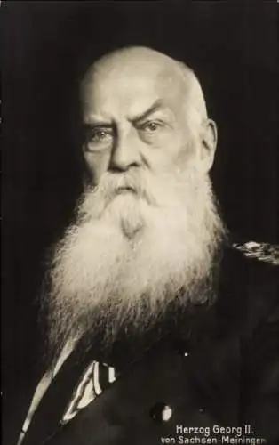 Ak Herzog Georg II von Sachsen Meiningen, Portrait