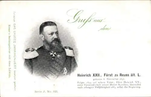 Ak Heinrich XXII. Fürst zu Reuss ält. Linie, Das große Jahrhundert, Esser's Seifenpulver