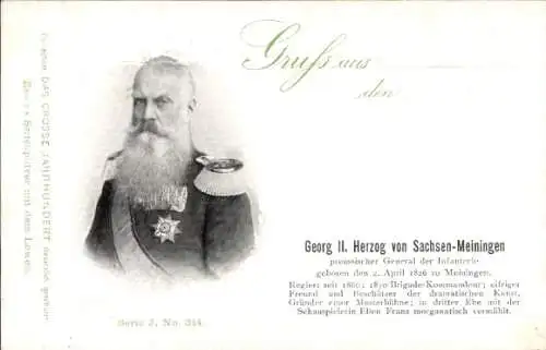 Ak Georg II. Herzog von Sachsen-Meiningen, preußischer General der Infanterie, Esser's Seifenpulver