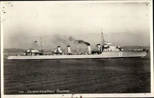 Ak Französisches Kriegsschiff Guepard, Französische Marine