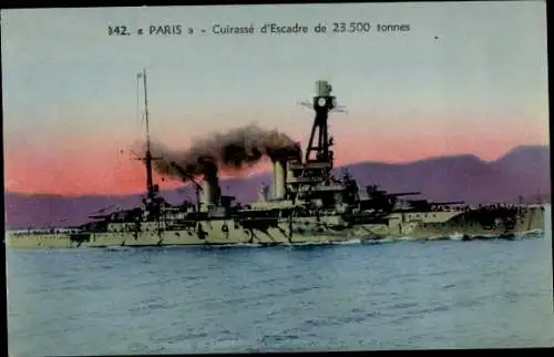 Ak Französisches Kriegsschiff Paris, Französische Marine