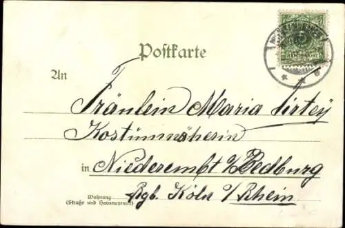 Litho Lohengrins Ankunft, Schwanenkönig