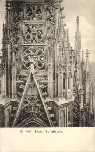 Ak Köln, Dom, Turmdetails