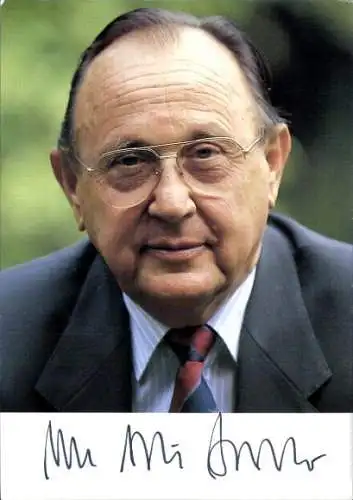 Foto Hans-Dietrich Genscher, Aussenminister, Portrait, Autogramm