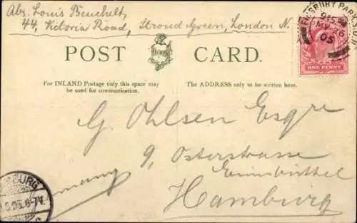 Präge Passepartout Ak London City England, Dampfer, Häuser