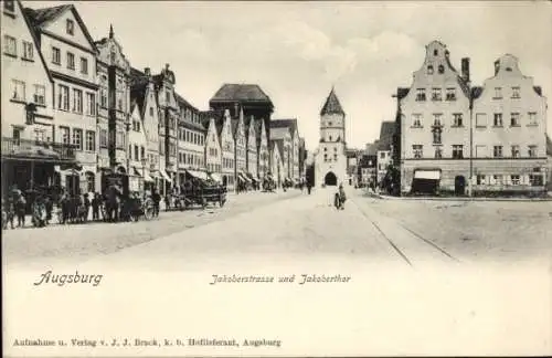 Ak Augsburg in Schwaben, Jakoberstraße, Jakobertor