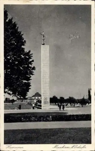 Ak Hannover in Niedersachsen, Maschsee Nordufer, Monument