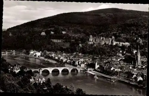 Ak Heidelberg am Neckar, Totalansicht, Blick vom Philosophenweg