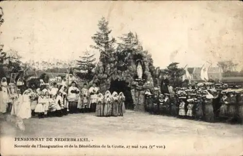 Ak Nederbrakel Ostflandern, Inauguration et Benediction de la Grotte, 27. Mai 1904