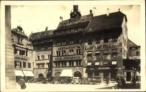 Ak Konstanz am Bodensee, Obermarkt, Haus zum hohen Hafen, Hotel Barbarossa