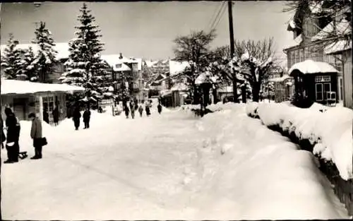 Ak Hahnenklee Bockswiese Goslar im Harz, Teilansicht, Winter