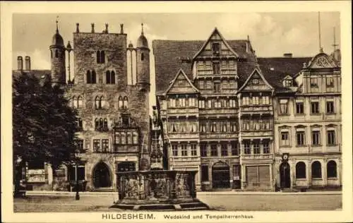 Ak Hildesheim in Niedersachsen, Wedekindhaus, Tempelherrenhaus