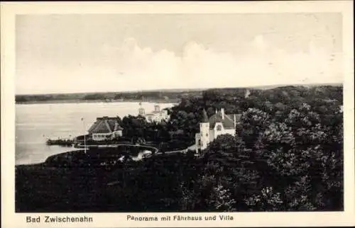 Ak Bad Zwischenahn in Oldenburg, Panorama, Fährhaus, Villa