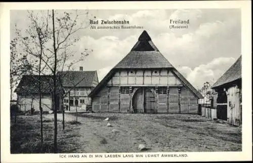 Ak Bad Zwischenahn in Oldenburg, Alt ammersches Bauernhaus, Freilandmuseum