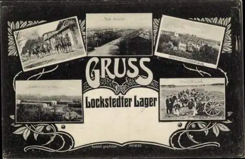 Ak Lockstedt in Holstein, Lockstedter Lager, Totalansicht, Kommandantenhaus, Geschützpark, Kasino