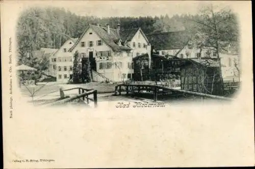 Ak Bad Niedernau Rottenburg am Neckar, Teilansicht, Brücke