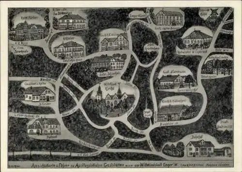 Ak Enger in Westfalen, Wittekindstadt, Führer, Ausflugslokale, Gaststätten, Wittekind-Kirche