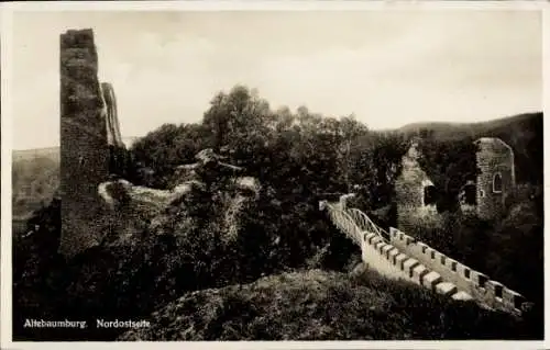 Ak Altenbamberg in Rheinland Pfalz, Altenbaumburg, Ruine Altebaumburg, Nordostseite