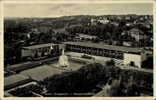 Ak Essen im Ruhrgebiet, Grugapark, Wasserterrassen