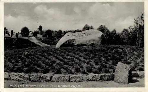 Ak Bad Fallingbostel, Heidegrab Hermann Löns, Tietlinger Wacholderpark