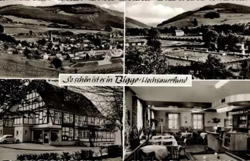 Ak Bigge Olsberg im Sauerland, Gesamtansicht, Gasthof Koch