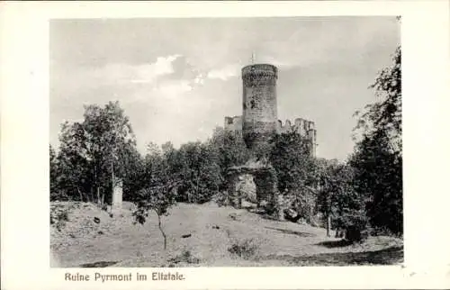 Ak Roes in der Eifel, Burg Pyrmont im Eltztal, Ruine