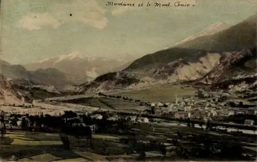 Ak Modane Savoie, Panorama, Mont Cenis, Pastilles Valda, Reklame