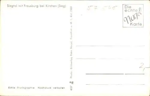 Ak Kirchen an der Sieg, Siegtal, Freusburg