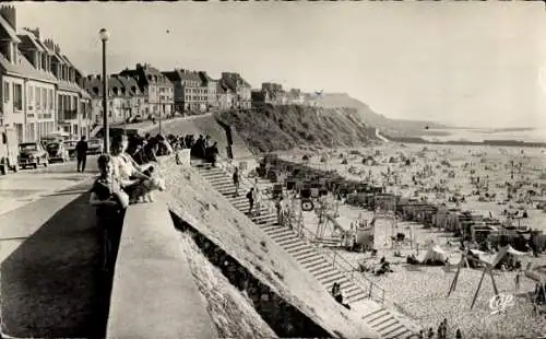 Ak Le Portel Pas de Calais, Descente vers la Plage