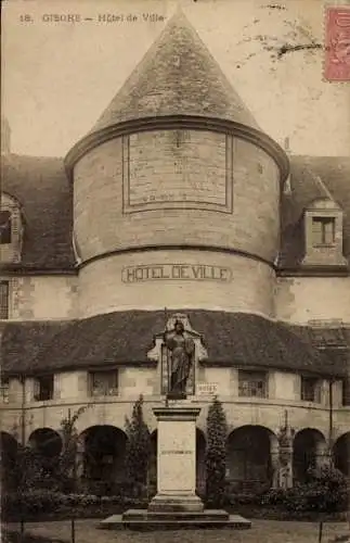 Ak Gisors Eure, Hotel de Ville, Blick auf das Rathaus, Denkmal, Fassade