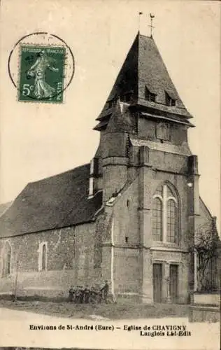 Ak Chavigny Eure, Kirche, Umgebung von Saint André