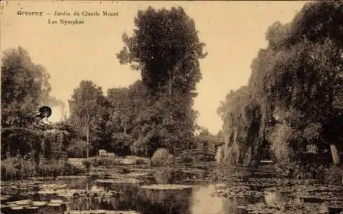 Ak Giverny Eure, Claude Monets Garten, Die Nymphen