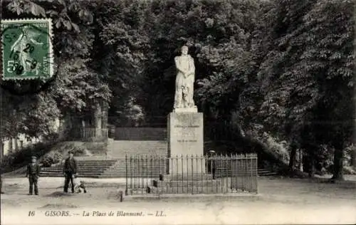 Ak Gisors Eure, La Place de Blaumont