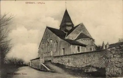 Ak Giverny Eure, Kirche