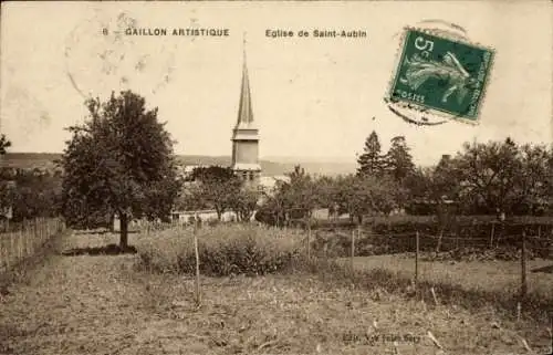 Ak Gaillon Eure, Kirche Saint Aubin