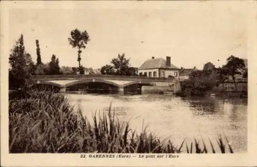 Ak Garennes Eure, Pont sur Eure