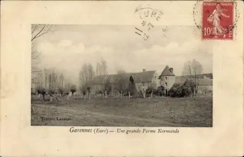 Ak Garennes Eure, eine große normannische Farm