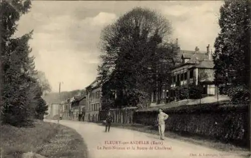 Ak Fleury sur Andelle Eure, Le Petit Nojeon, La Route de Charleval