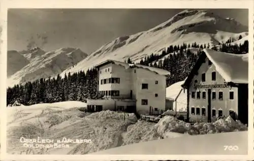 Ak Lech am Arlberg Vorarlberg, Ober-Lech, Sportheim zum Goldenen Berg