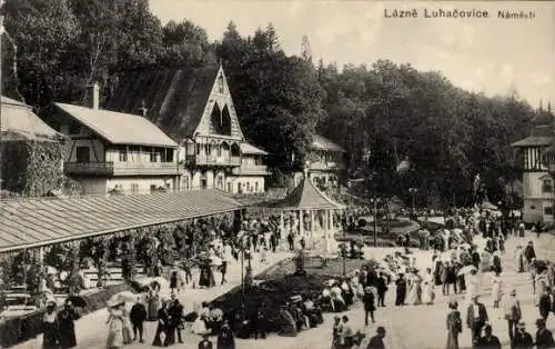 Ak Lazne Luhačovice Bad Luhatschowitz Region Zlin, Namesti