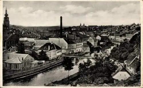 Ak Třebíč Trebitsch Region Hochland, Gesamtansicht