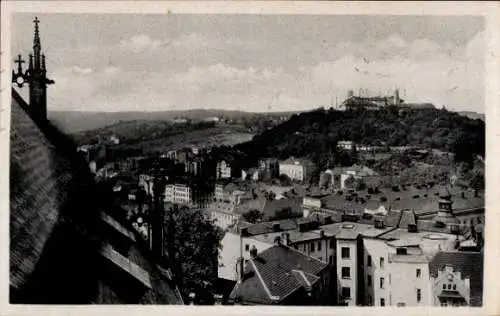 Ak Brno Brünn Südmähren, Fernblick zum Spielberg, Spilberk