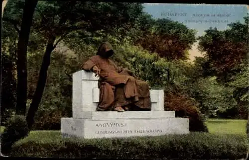 Ak Budapest Ungarn, Anonymus Denkmal