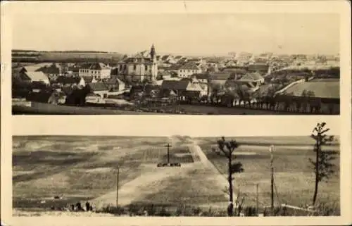 Ak Lidice Liditz Mittelböhmen, Panorama, Felder