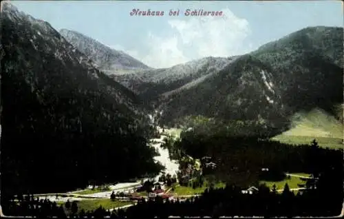 Ak Neuhaus Schliersee in Oberbayern, Panorama