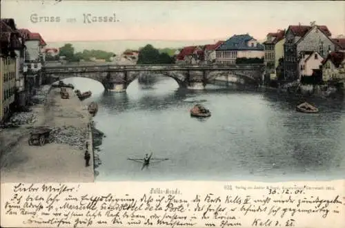 Ak Kassel in Hessen, Fulda-Brücke