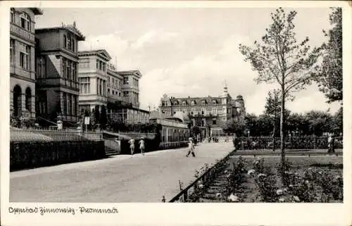 Ak Ostseebad Zinnowitz auf Usedom, Promenade