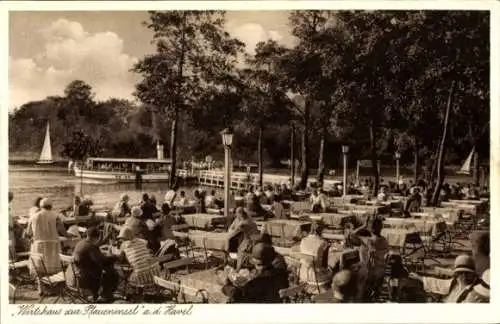 Ak Berlin Zehlendorf Wannsee, Wirtshaus zur Pfaueninsel